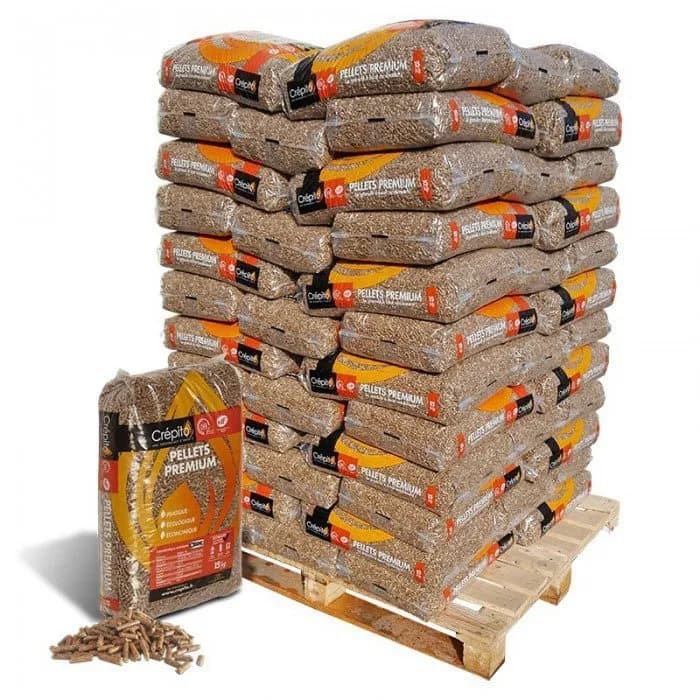 Granulés de bois Crépito — palette 72 sacs de 15 kg
